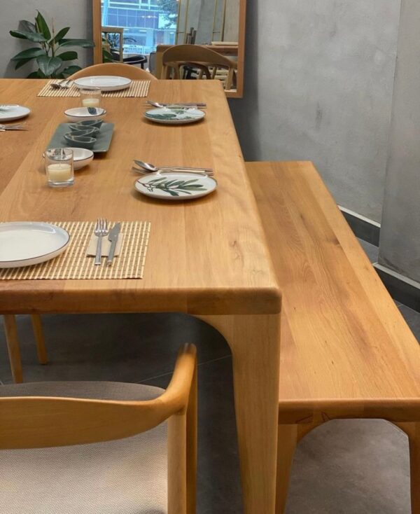 Mid-Century Modern Dobby Dining Table Set - Image 3