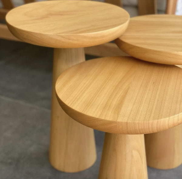 Triple Mushroom Shaped Coffee Table Set - Image 3